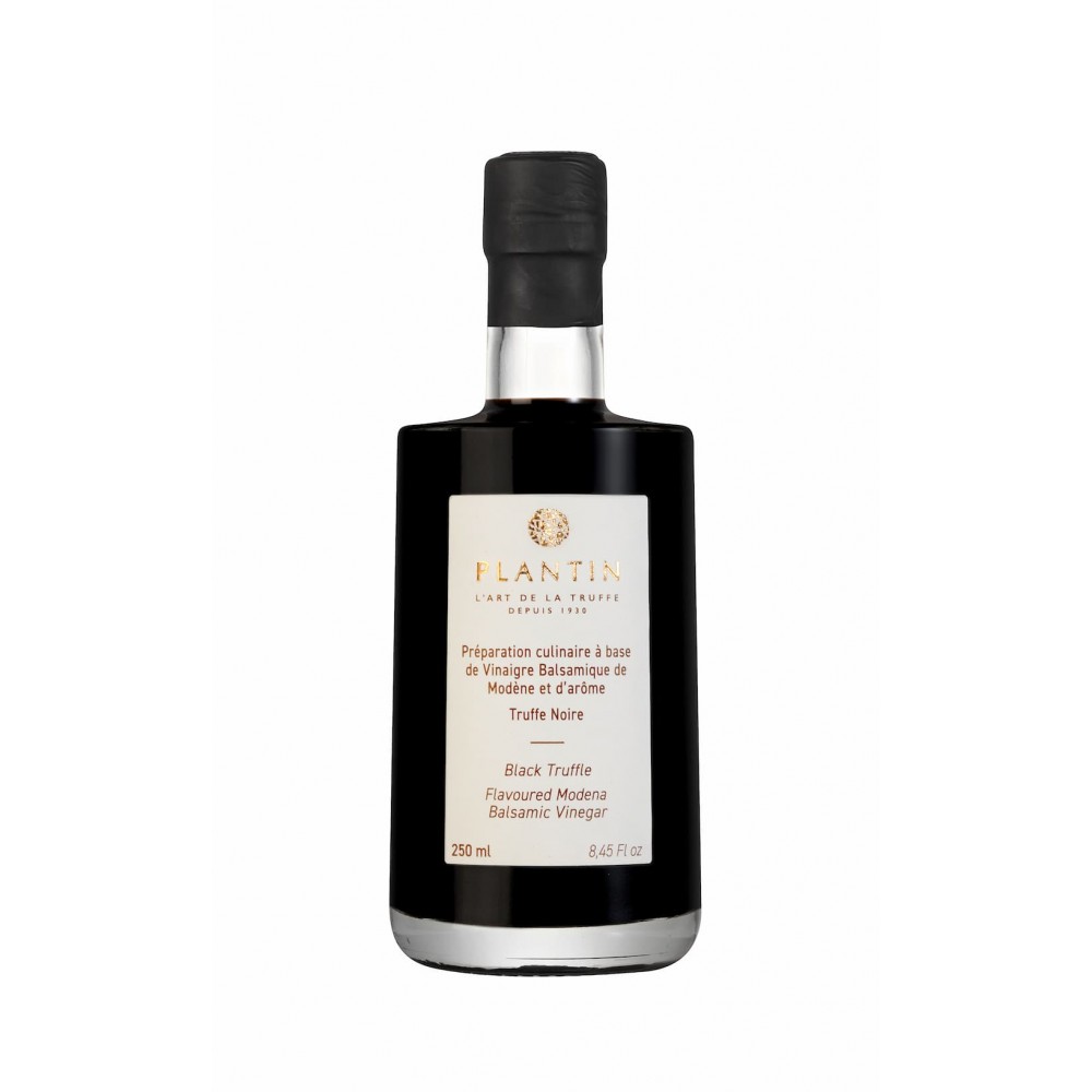 Kulinarische Spezialität auf der Basis von Balsamico-Essig aus Modena mit schwarzem Trüffelgeschmack Kulinarische Spezialität auf der Basis von Balsamico-Essig aus Modena mit schwarzem Trüffelgeschmack