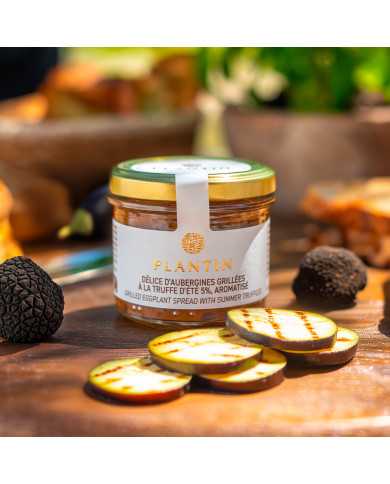 Grilled aubergine spread with summer truffles, truffle content 5% Grilled aubergine spread with summer truffles, truffle content 5%
