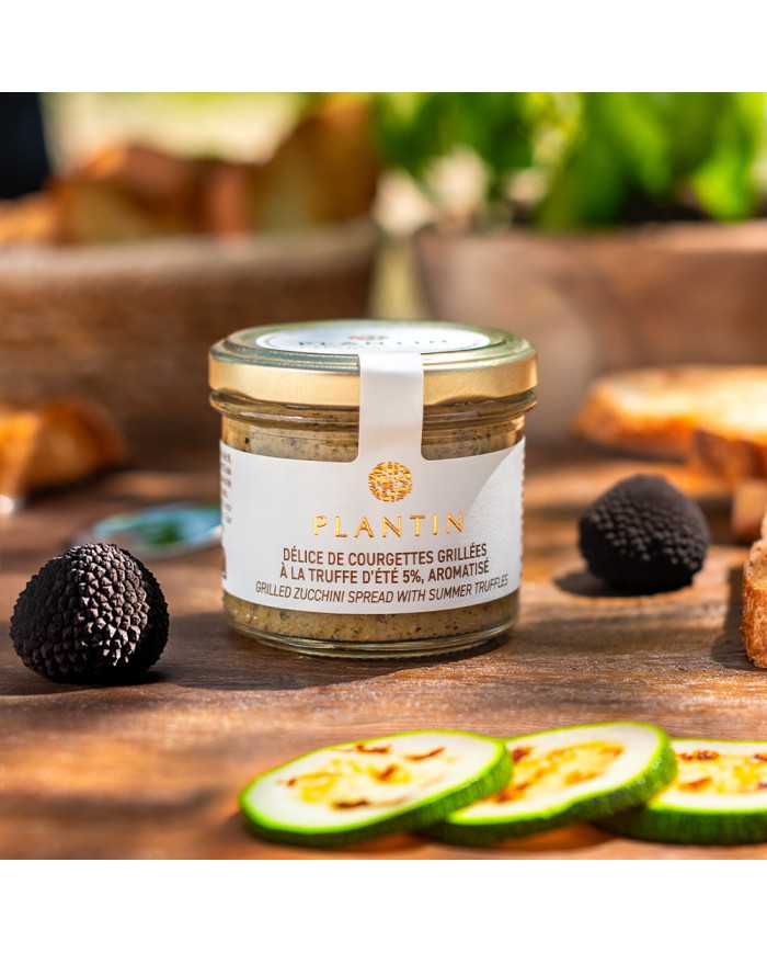 Grilled courgette spread with summer truffles, truffle content 5%