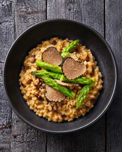 Risotto with porcini and summer truffles
