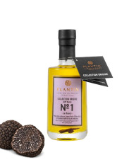Huile d'olive AOP Nyons - aromatisée truffe noire avec morceaux - 100ml