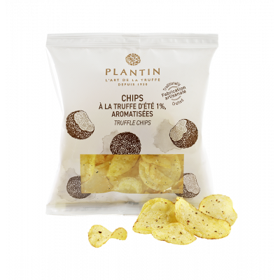 Truffle-flavoured crisps, truffle content 1% Truffle-flavoured crisps, truffle content 1%