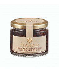 Rehydrierte Morcheln mit Saft von schwarzen Trüffeln Rehydrierte Morcheln mit Saft von schwarzen Trüffeln