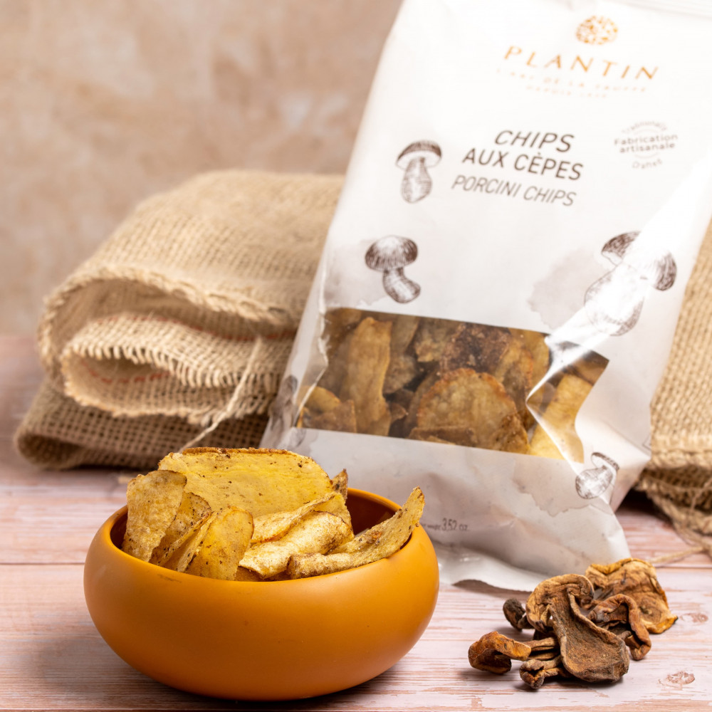 Chips mit Steinpilzen