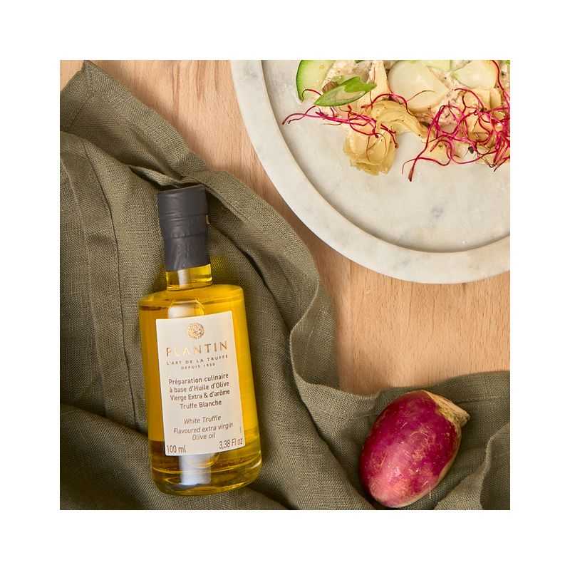 Olio extravergine di oliva aromatizzato al tartufo bianco - 100ml Olio extravergine di oliva aromatizzato al tartufo bianco - 100ml