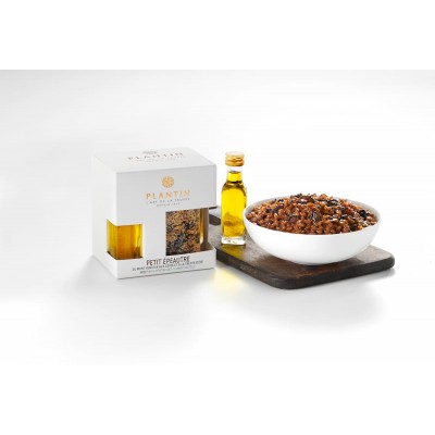 Einkorn vom Mont Ventoux mit Steinpilzen und Sommertrüffel Einkorn vom Mont Ventoux mit Steinpilzen und Sommertrüffel