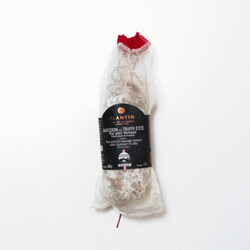 Saucisson à la truffe d'été - Pur porc du Ventoux Saucisson à la truffe d'été - Pur porc du Ventoux