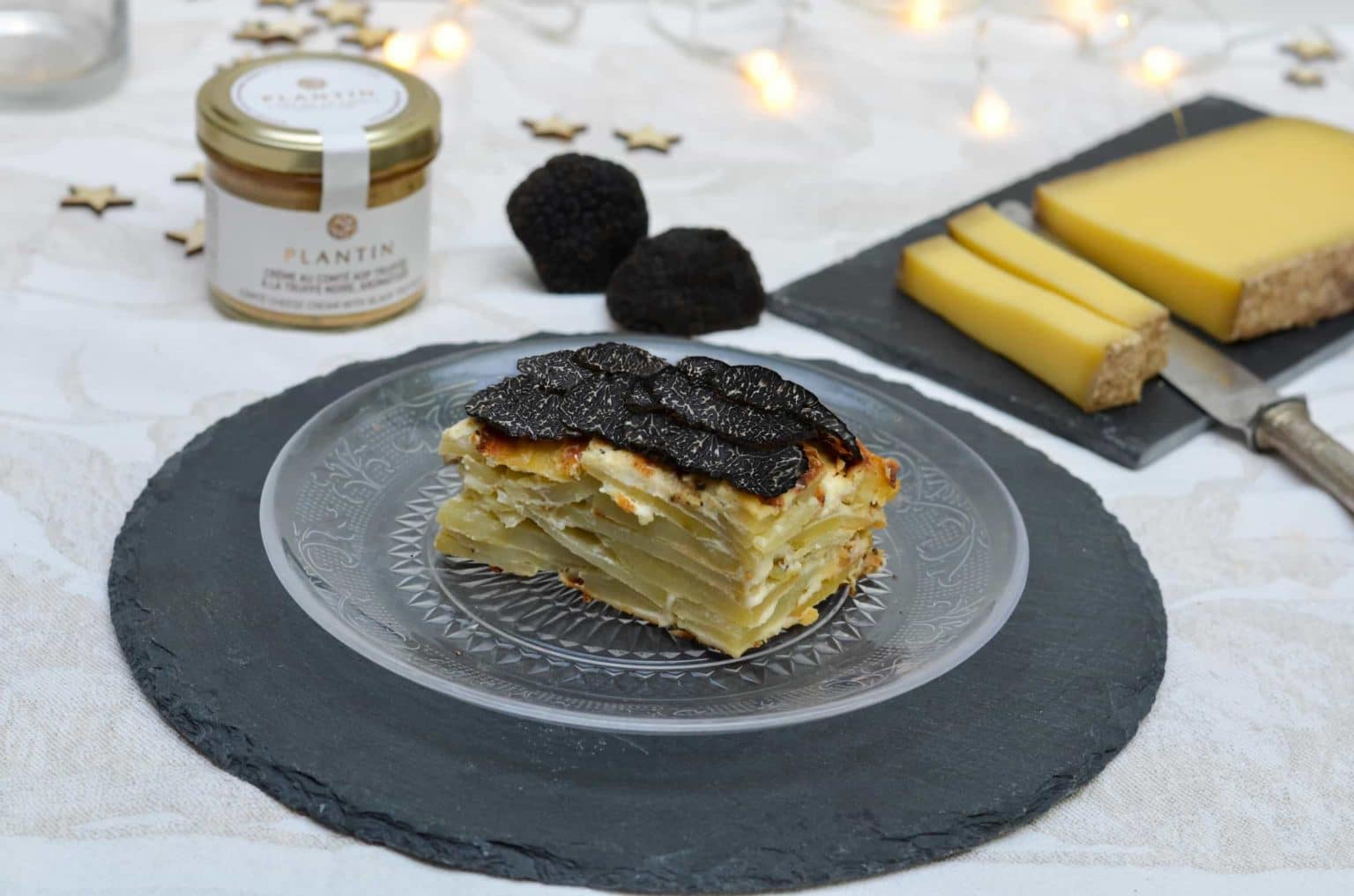 Gratin dauphinois alla crema di Comté DOP e al tartufo nero