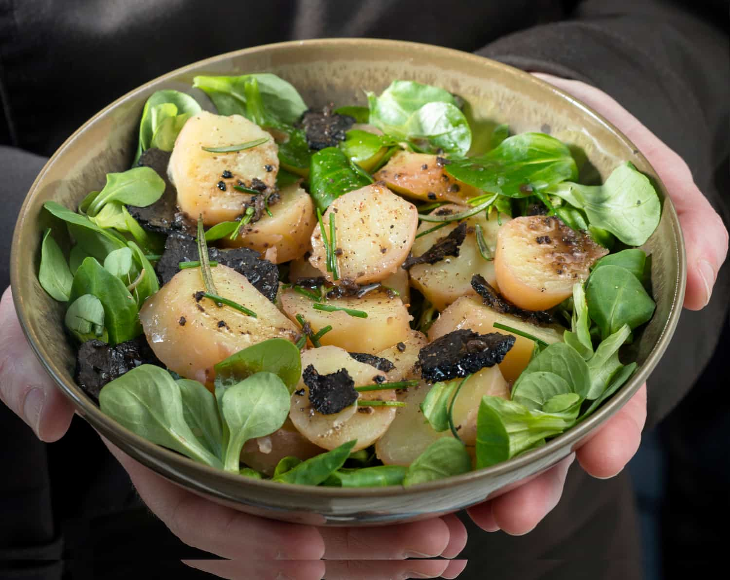 recette salade de pommes à la truffe noire