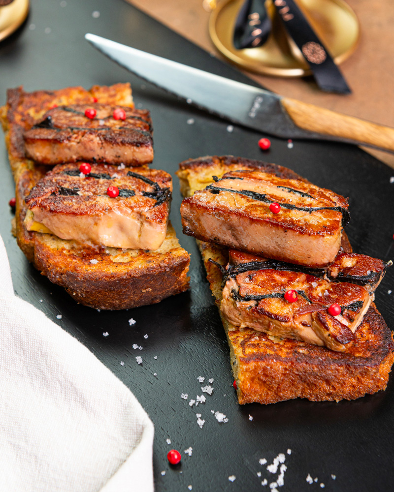 Saint-Jacques truffe noire Plantin marinées au jus de truffe