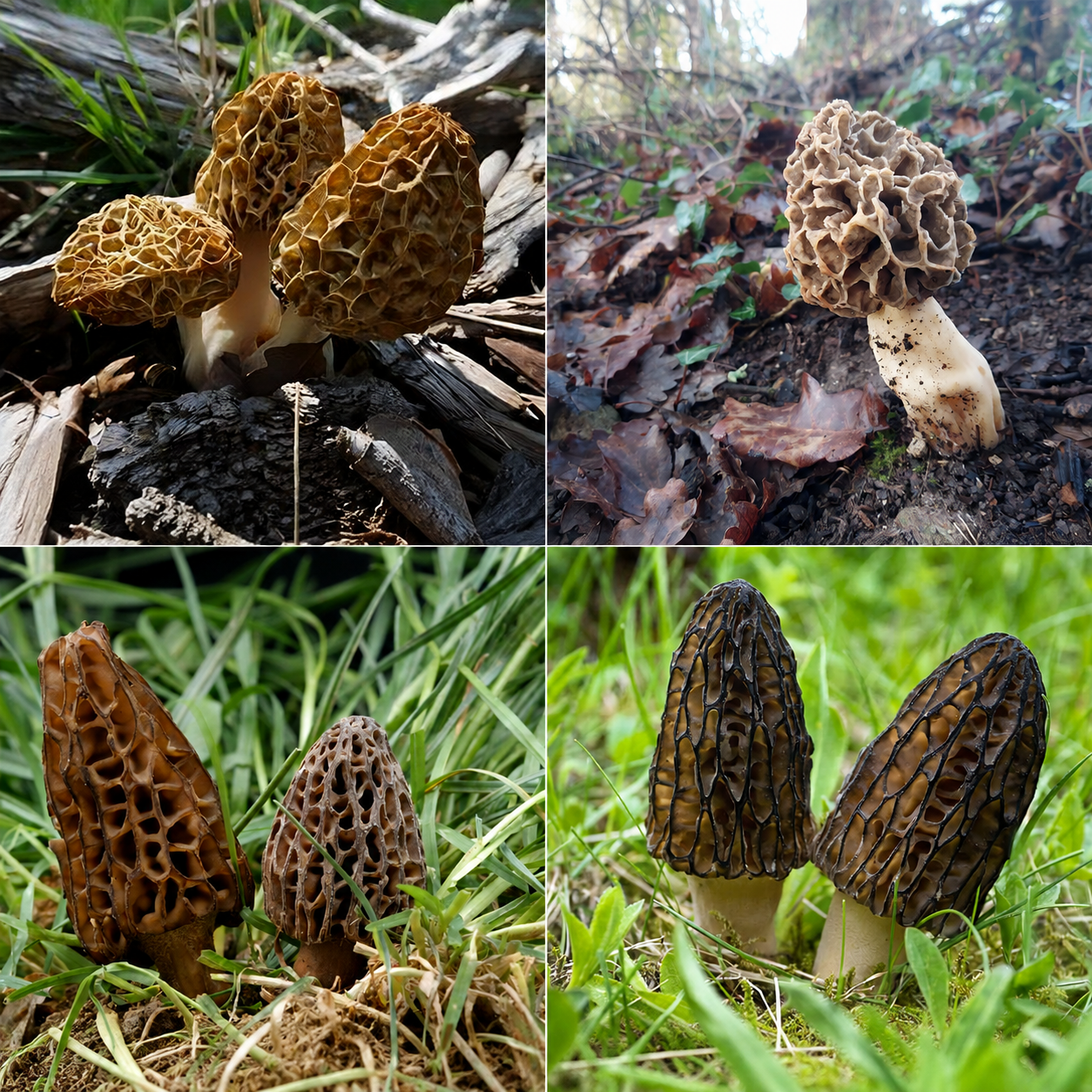 Les variétés de morilles et leurs différences : explorez les différentes variétés de morilles et leurs caractéristiques distinctives
